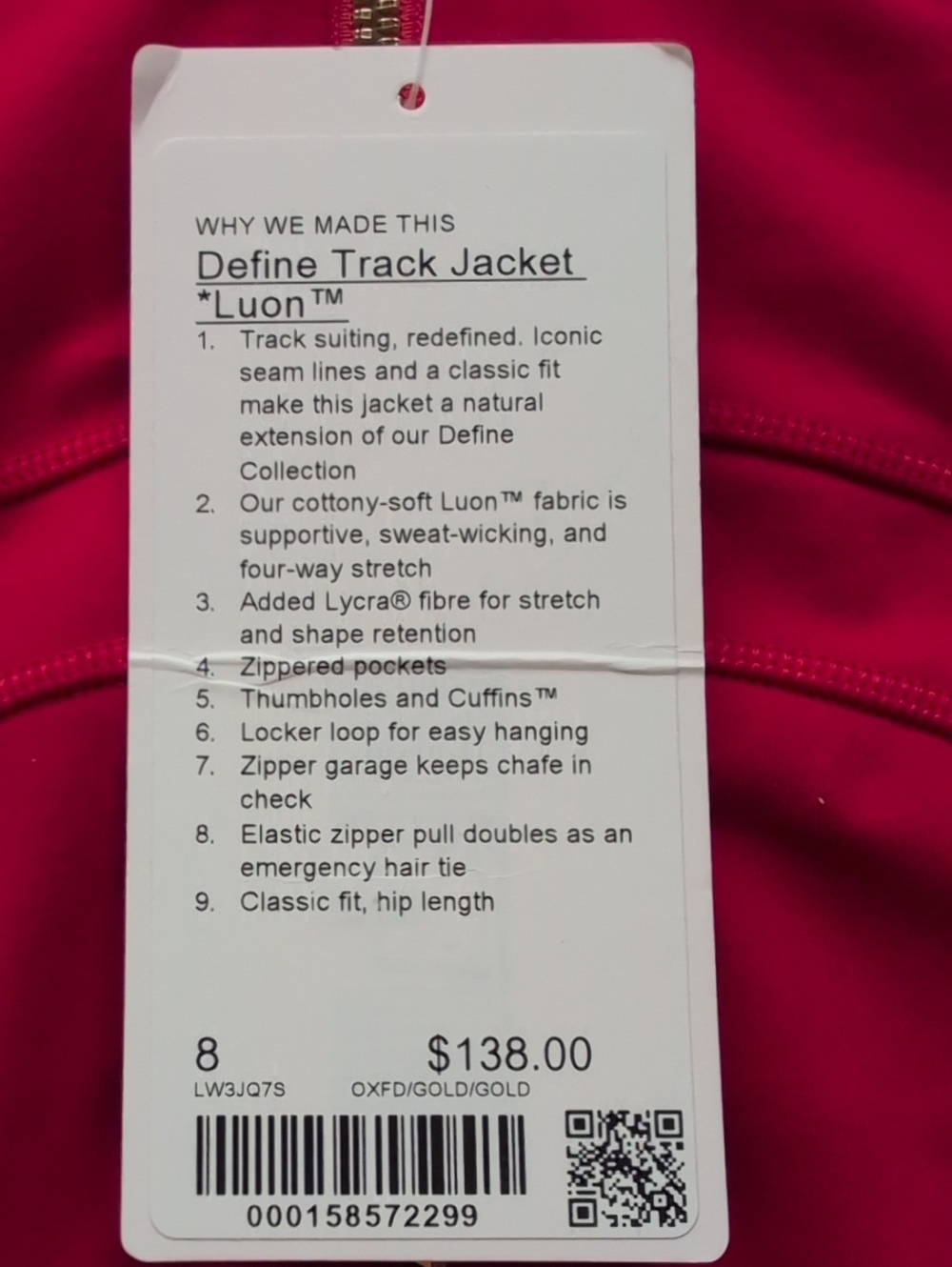NEW Define Jacket *LUON RED - Picture 2 of 5